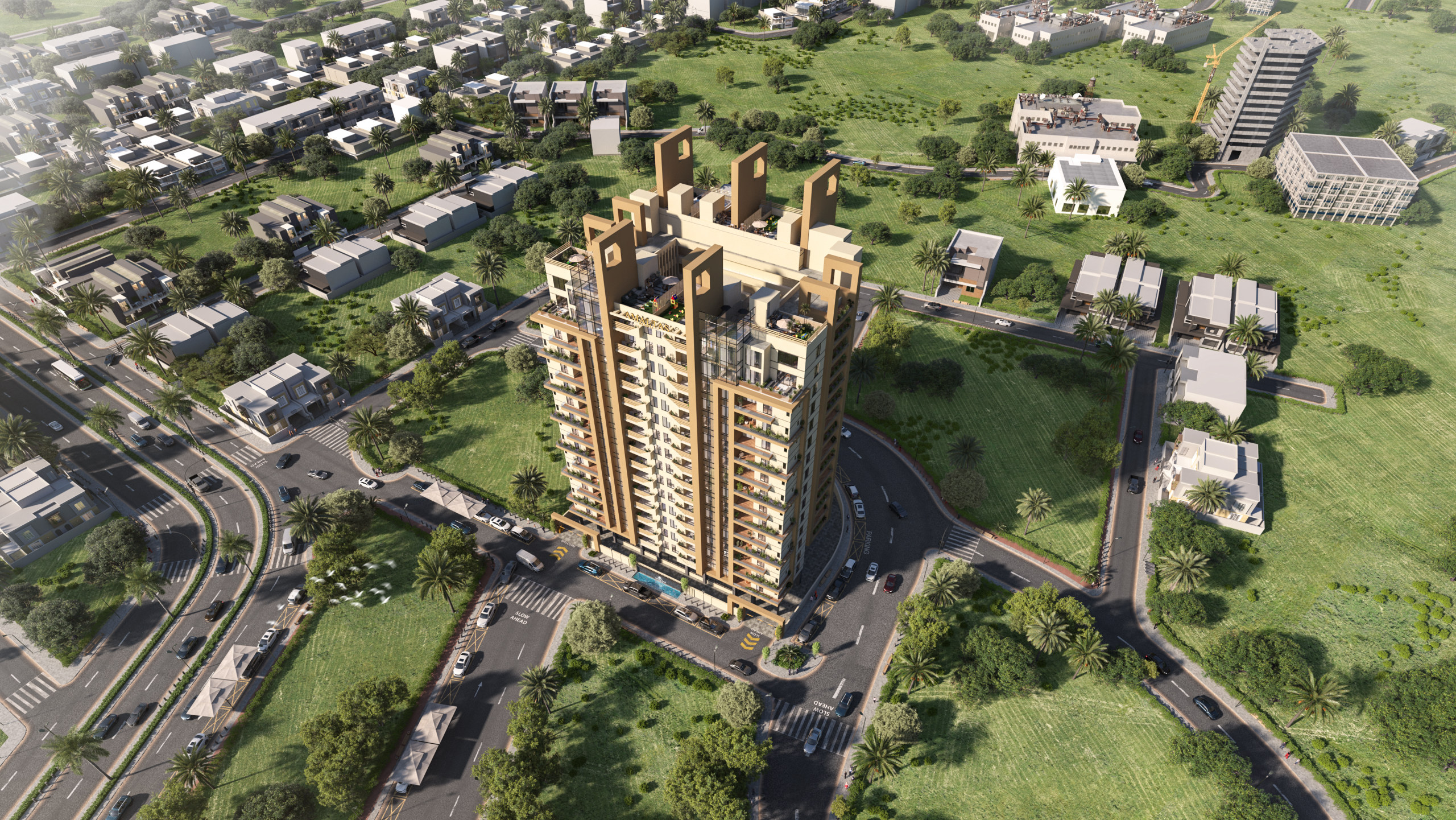 Amaltas Heights, aerial view