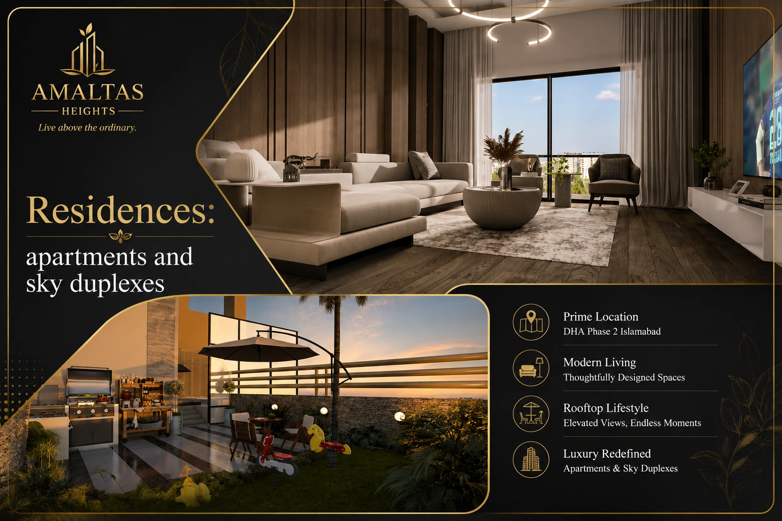 Amaltas Heights residences, apartments and sky duplexes in DHA Phase 2 Islamabad